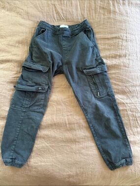 Zara Boys Cargo Jogger Pants - Charcoal Black